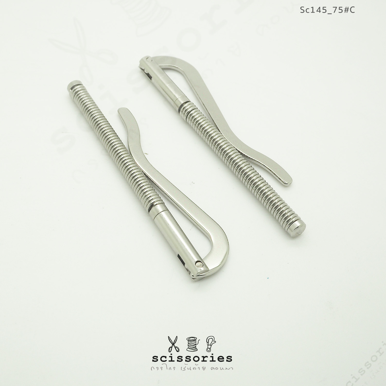 ตัวหนีบแบงค์ 7.5 cm สีเงิน/2ตัว