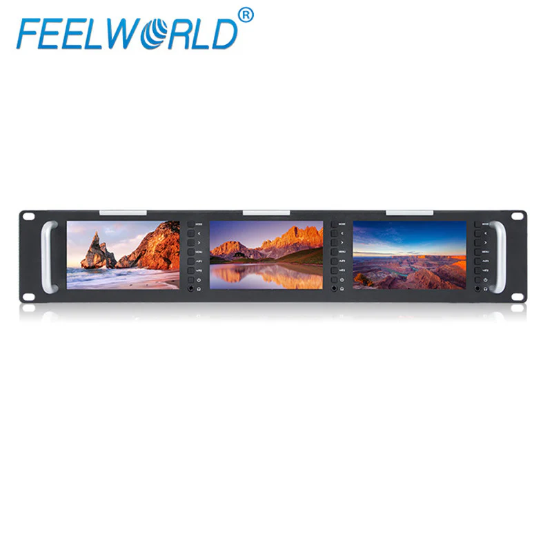 FEELWORLD T51 Triple 5 นิ้ว 2RU LCD Rack Mount Broadcast Monitors