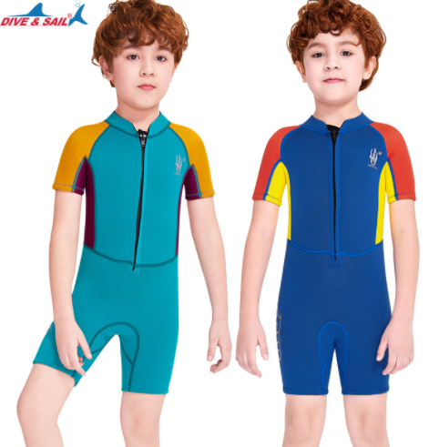 ชุดว่ายน้ำเด็กควบคุมอุณหภูมิ ป้องกันหนาว ป้องกันแสงUV