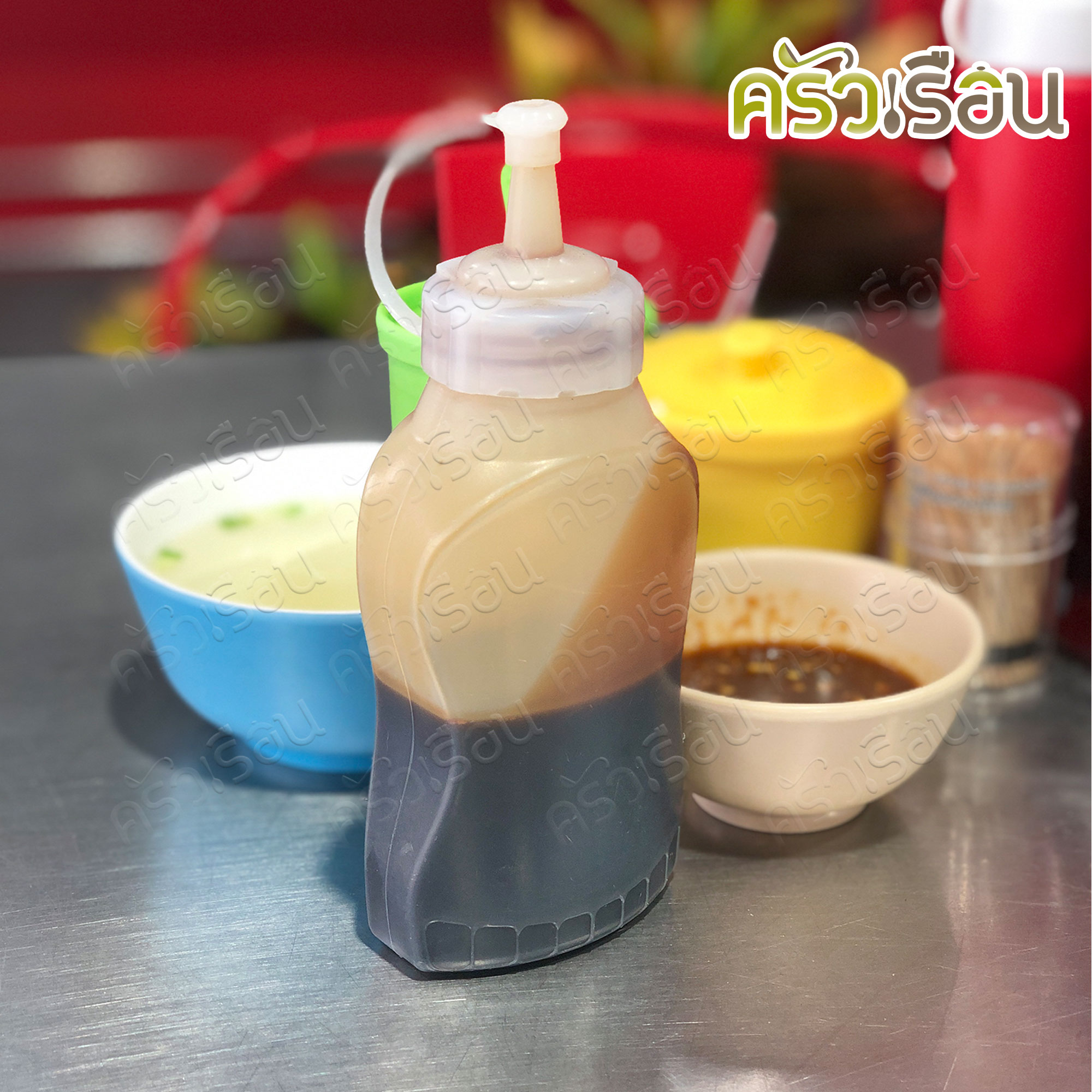 Reangwa Standard ขวดบีบ พลาสติก RW9339TR ขาว 9 ออนซ์ / 280 มล. 4 x 7 x 17.5 ซม. ขวดบีบซอส ขวดซอส ขวดน้ำจิ้ม SQUEEZER BOTTLE