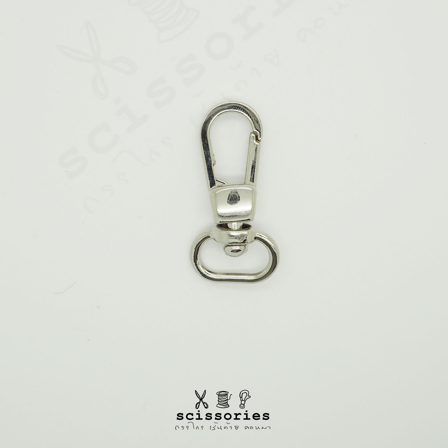 คอหมา 4หุน 1.4cm สีเงิน/2ตัว