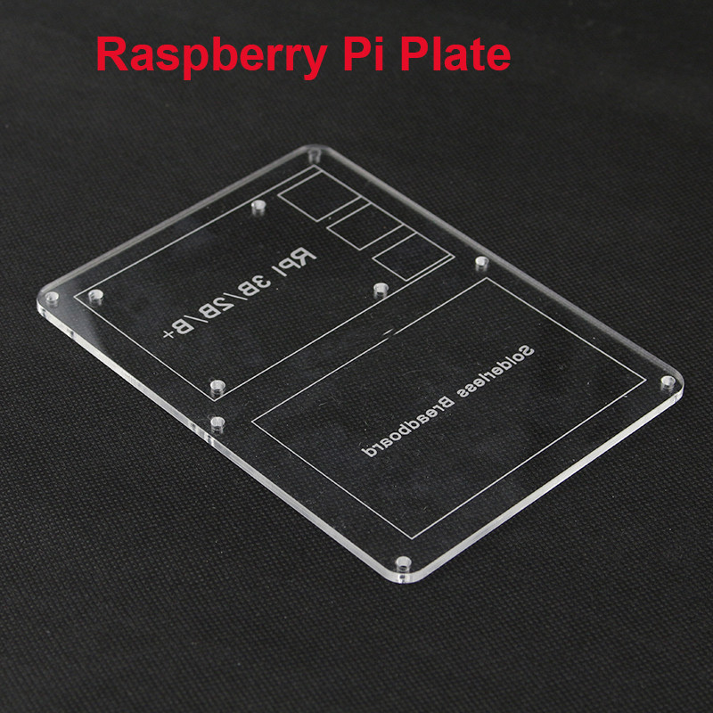 Latest Raspberry Pi 3 Acrylic Mounting Plate made for Breadboard ,GPIO Expension Board,RPI Board Compatible Raspberry Pi 2/3
