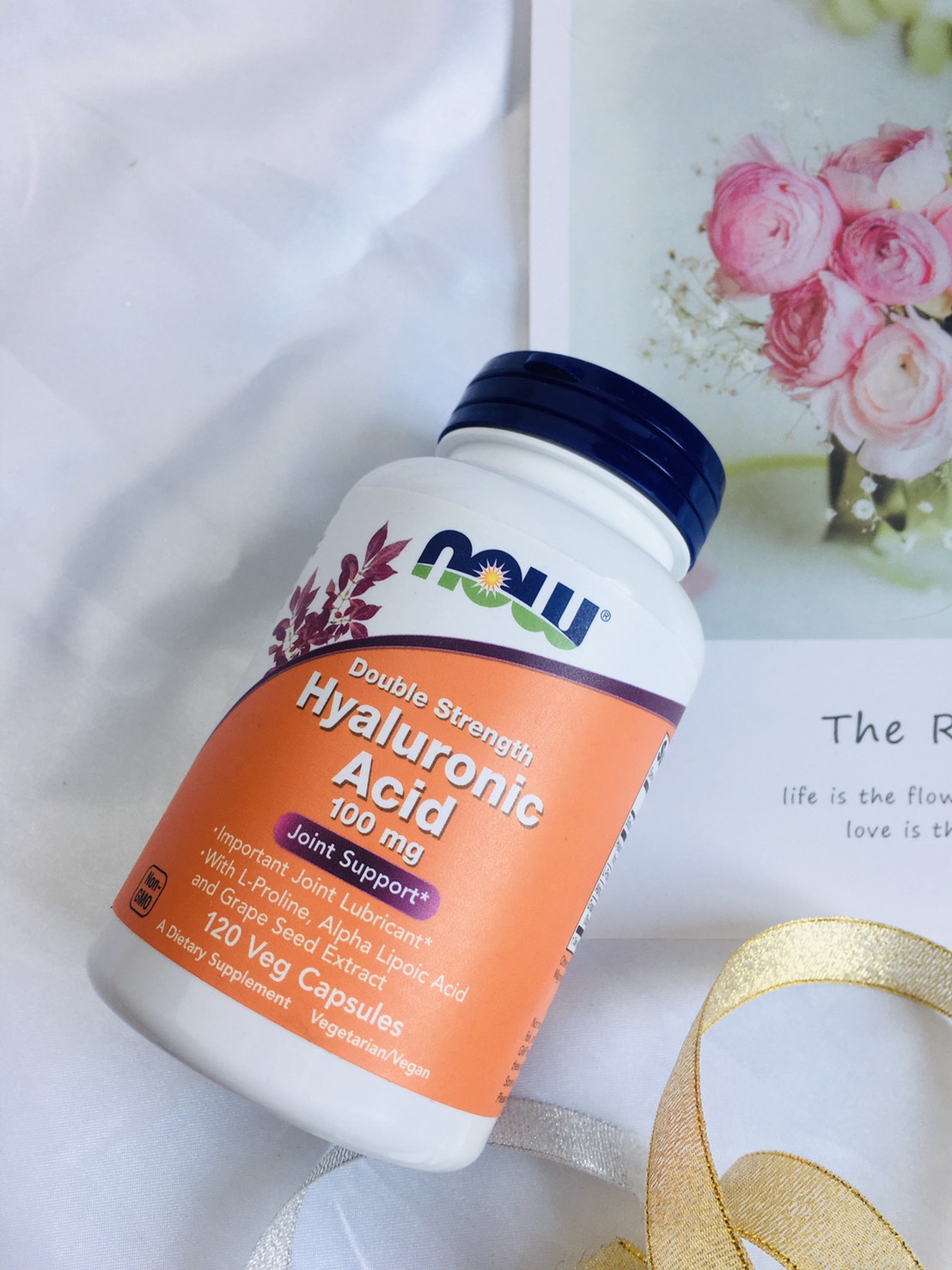Now Foods,Hyaluronic Acid(HA)Double Strength,100 mg,120 Veggie Capsช่วยเก็บกักความชุ่มชื่นให้กับผิว ทำให้ผิวเรียบเนียน ริ้วรอยลดลงและดูอ่อนเยาว์ขึ้น