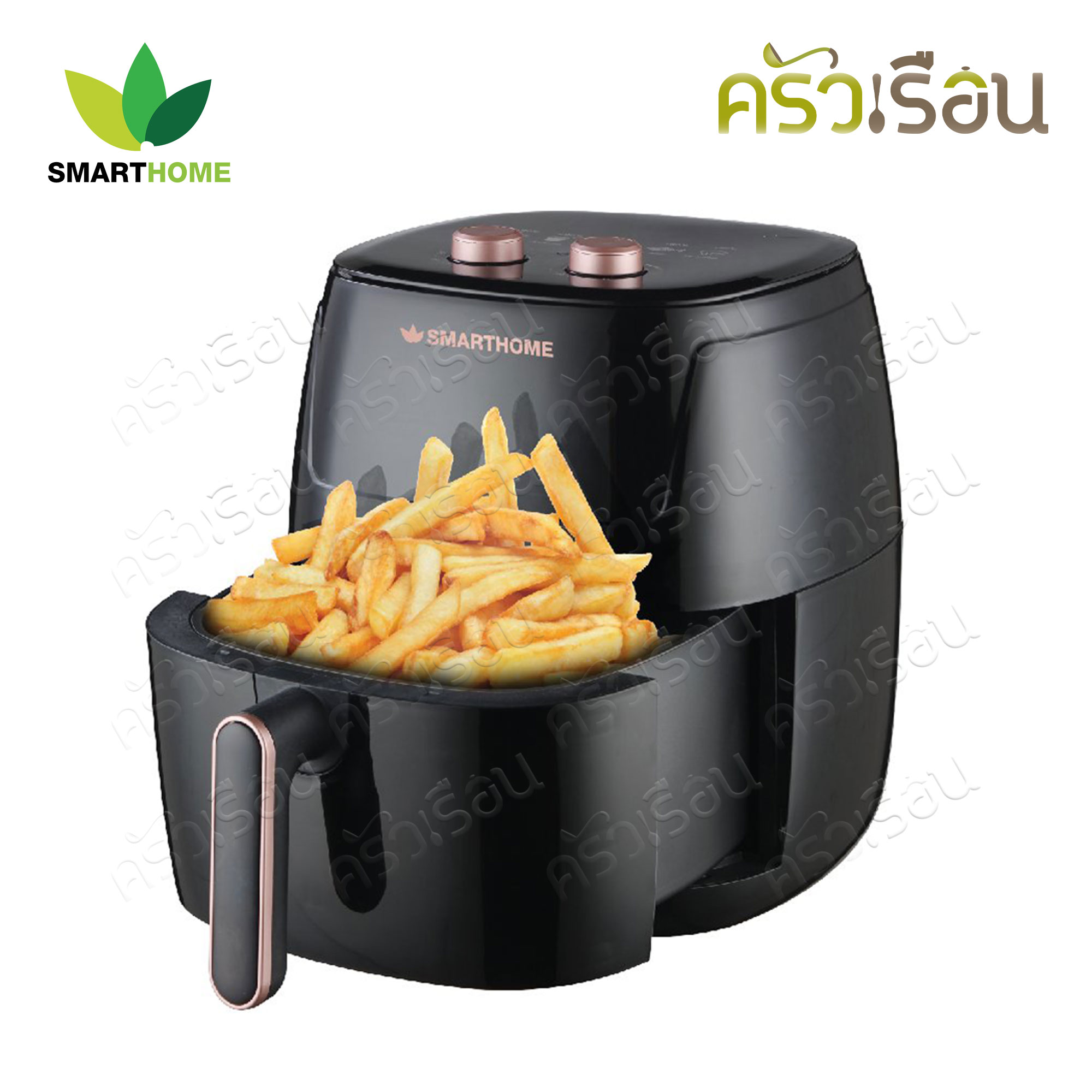 SMARTHOME หม้ออบลมร้อน หม้อทอดไร้น้ำมัน 5.5 ลิตร รุ่น MV-1407 มีมอก.