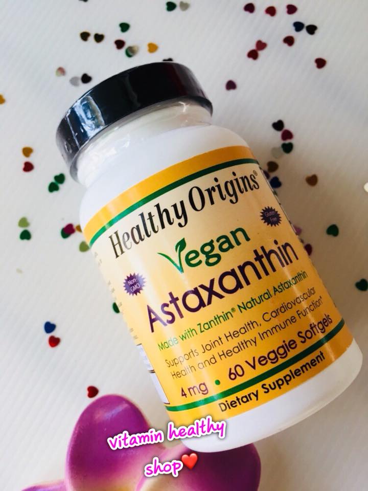 Healthy origins, Vegan Astaxantin 4mg. 60 softgels