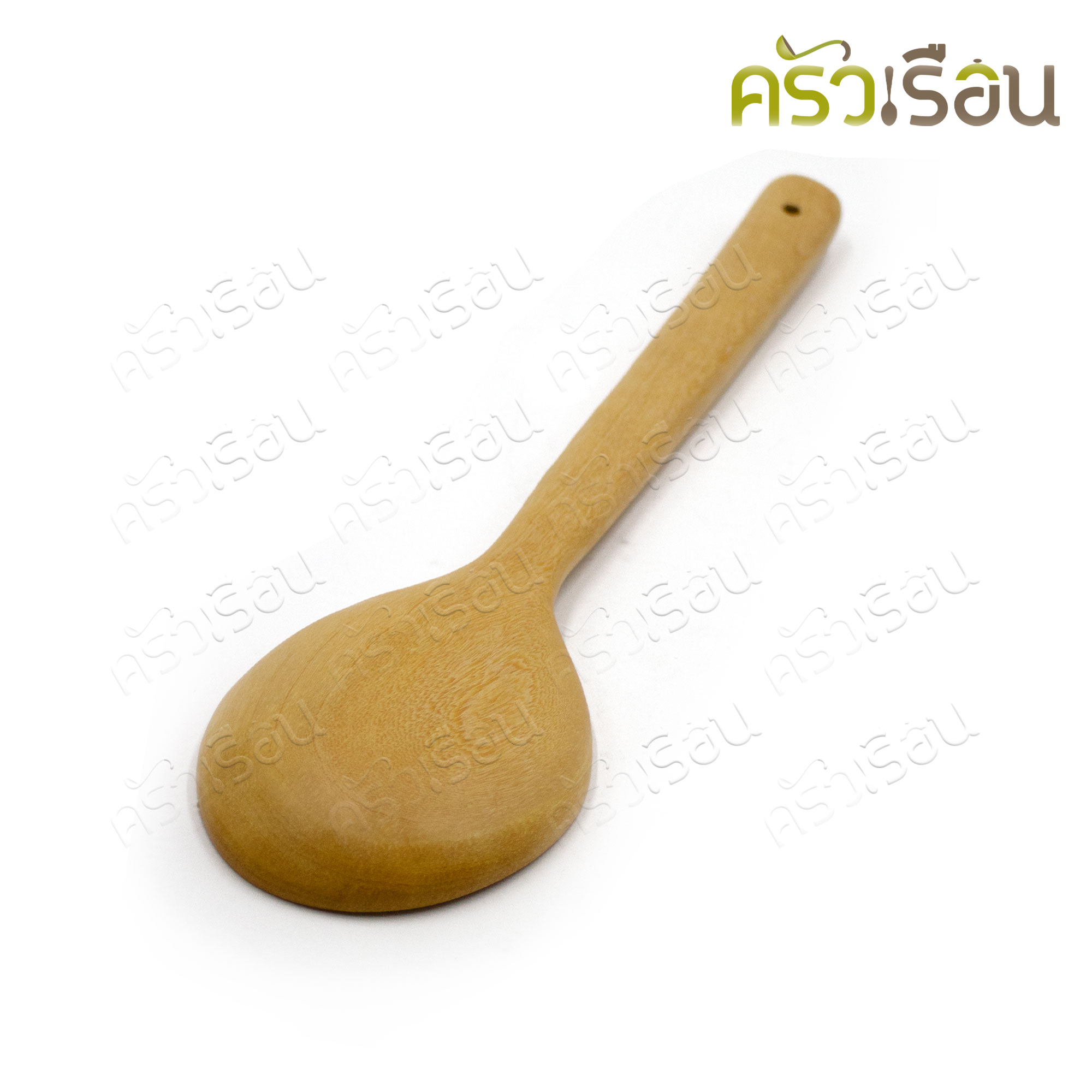CPK wooden ladle, round face, length 30 x 7 cm.