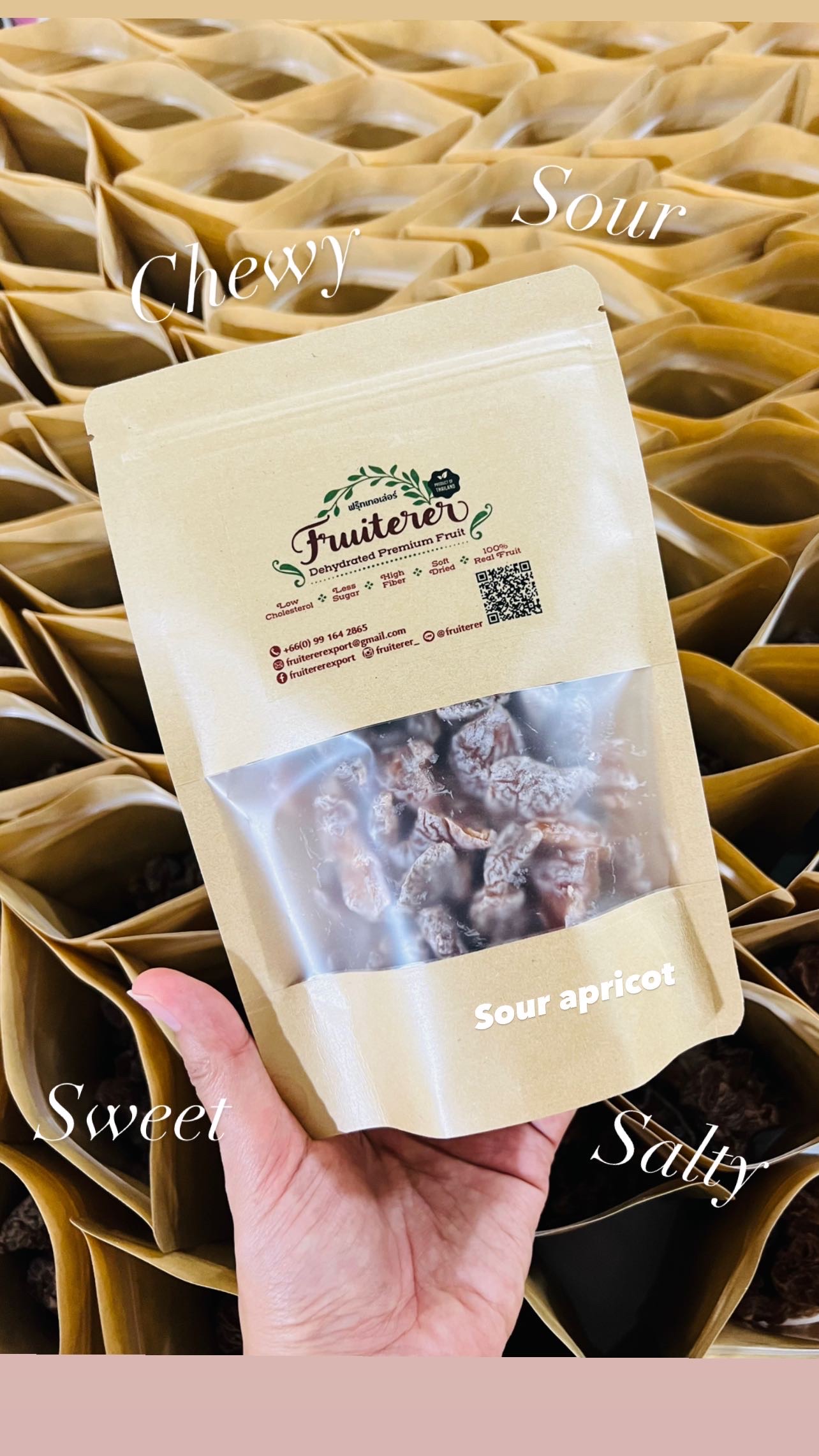 Sour Apricots 500g. | บ๊วยเต๋า3รสอบ 500 กรัม