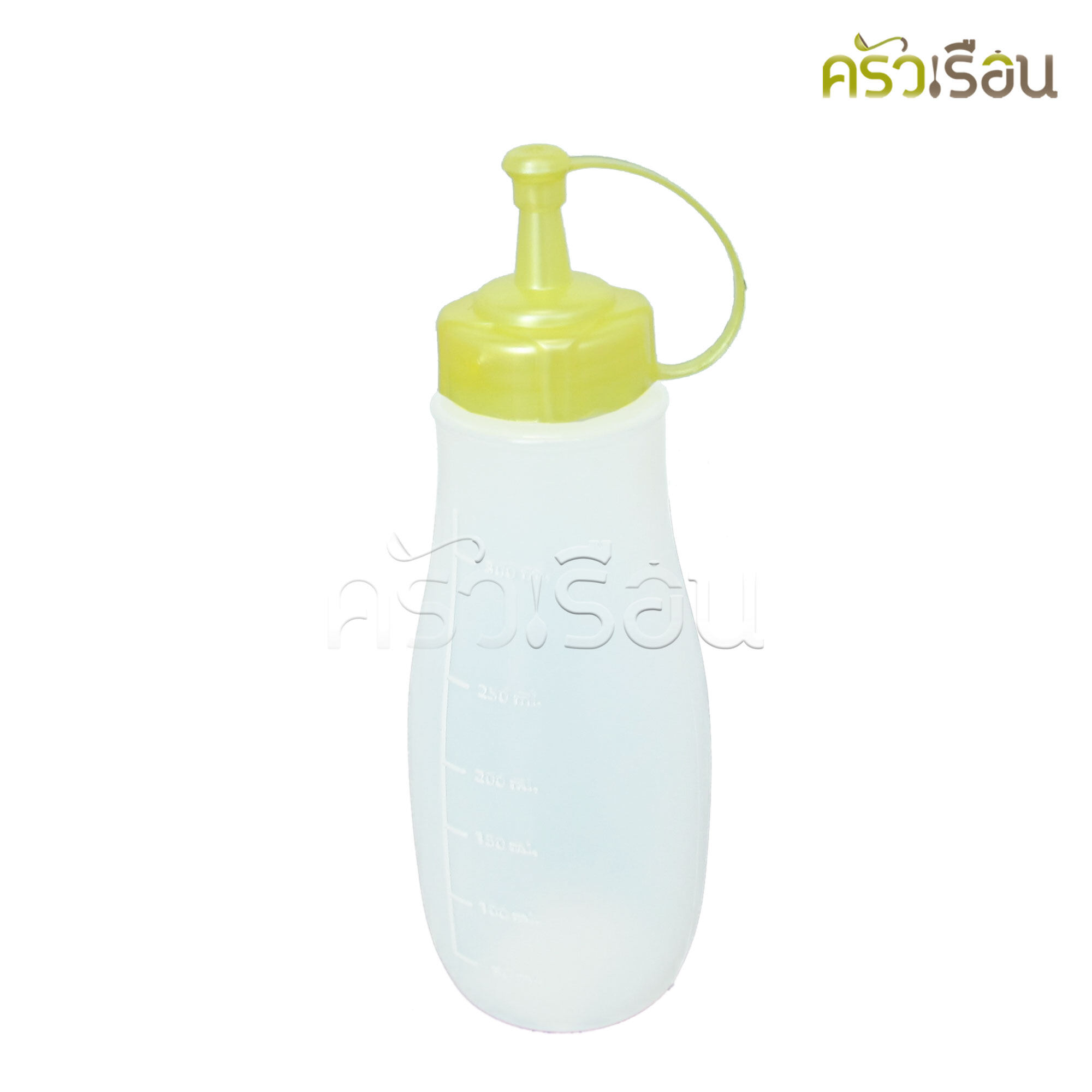 Reangwa Standard ขวดบีบ พลาสติก RW9052 ฝาสี 12 ออนซ์ / 350 ml. 6.6 x 19 ซม. ขวดบีบซอส SCALED SAUCE BOTTLE