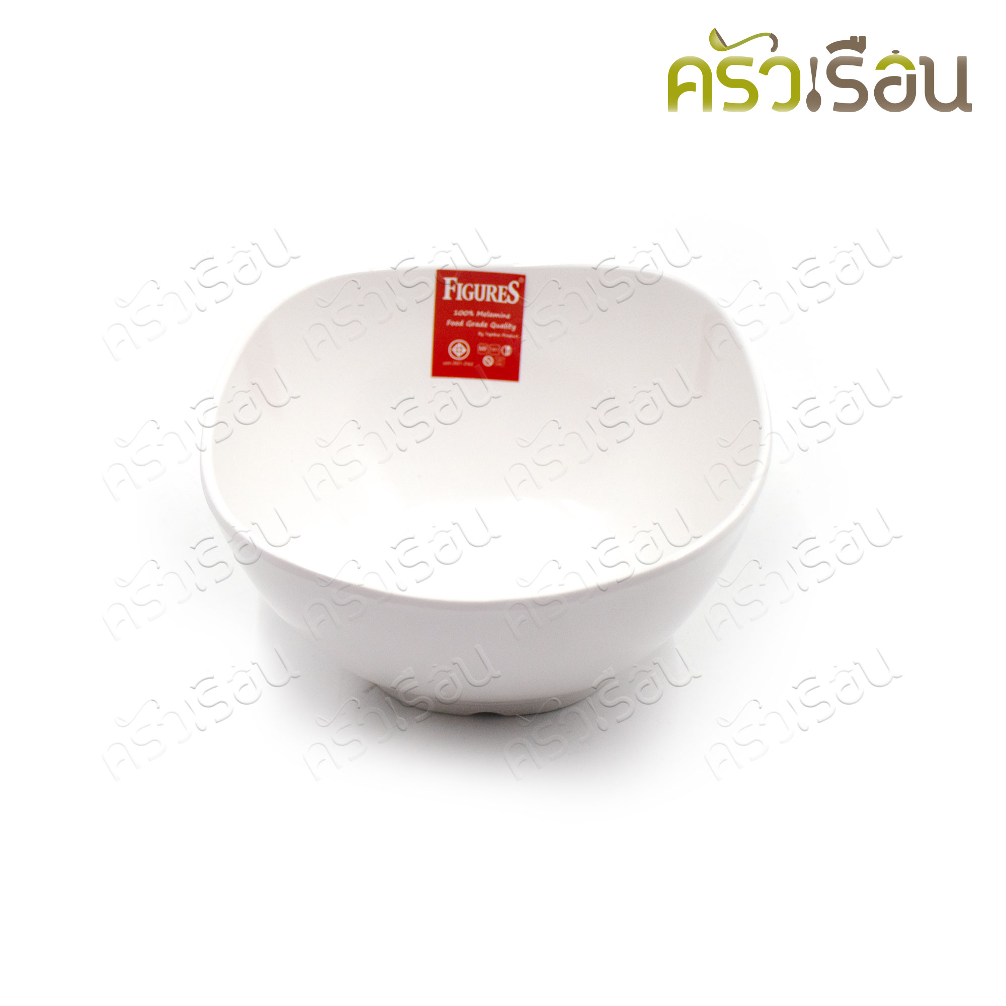 Figures soup bowl, square shape with rounded corners, white color, 4.5 inches B993-4.5