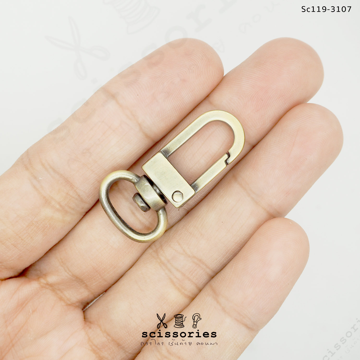 คอหมากรงนก 1 cm สีเหลืองขัด /2 ตัว