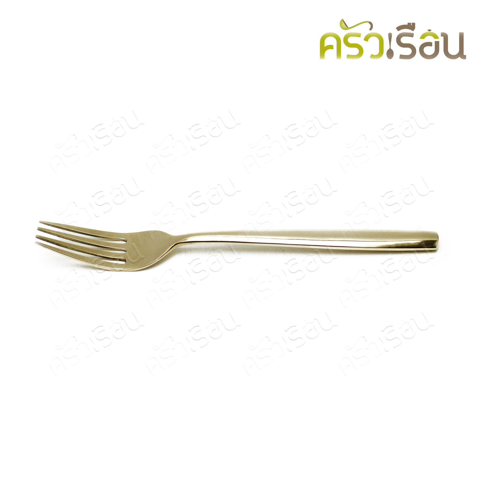 BRASS ช้อนส้อม ทองเหลืองแท้ ด้ามเรียบหนา ช้อนยาว 19.4 ซม. ส้อมยาว 19.8 ซม. ราคาต่อคู่