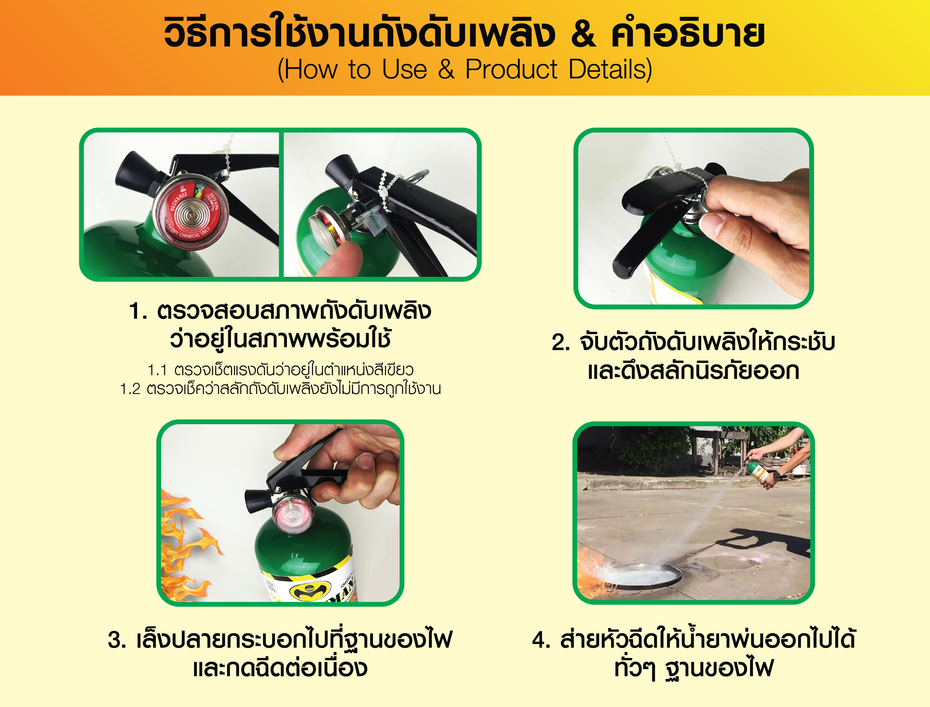 ถังดับเพลิง "เคมีสูตรน้ำ" สาร FireAde2000 (10 ปอนด์) สารดับเพลิงนำเข้า ดับไฟ A B C K