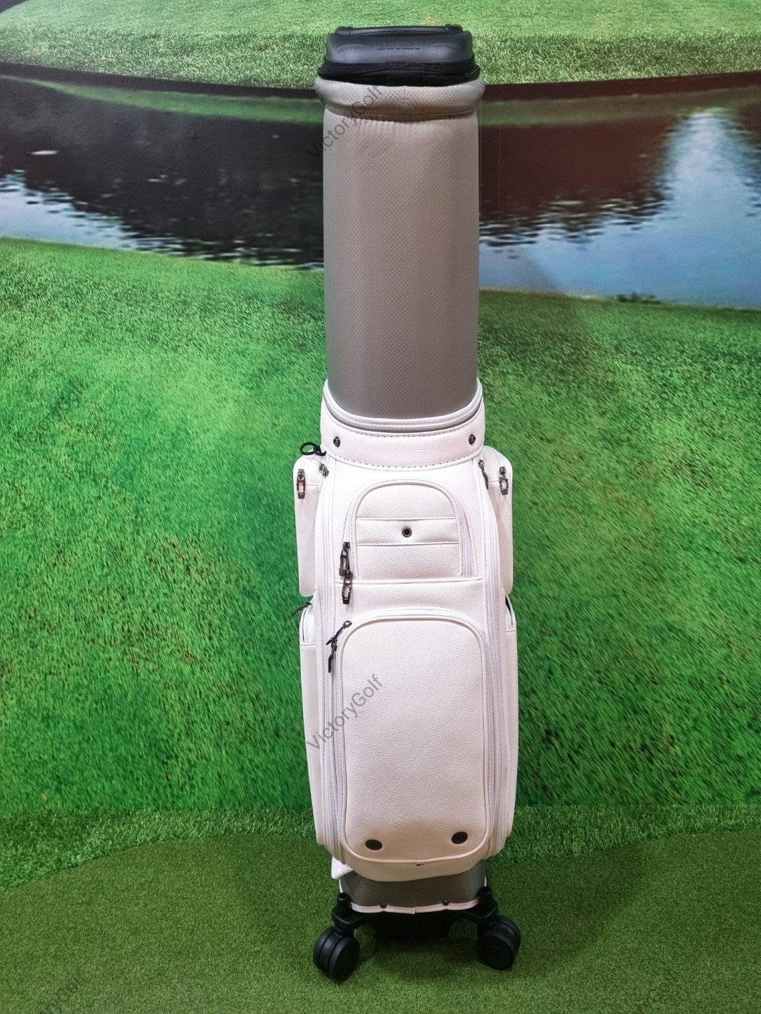 (Genuine) Golf Bag Travel BOYEA One (New version) 4wheels สีเขียวอ่อน-ขาว*Free Cover Protector