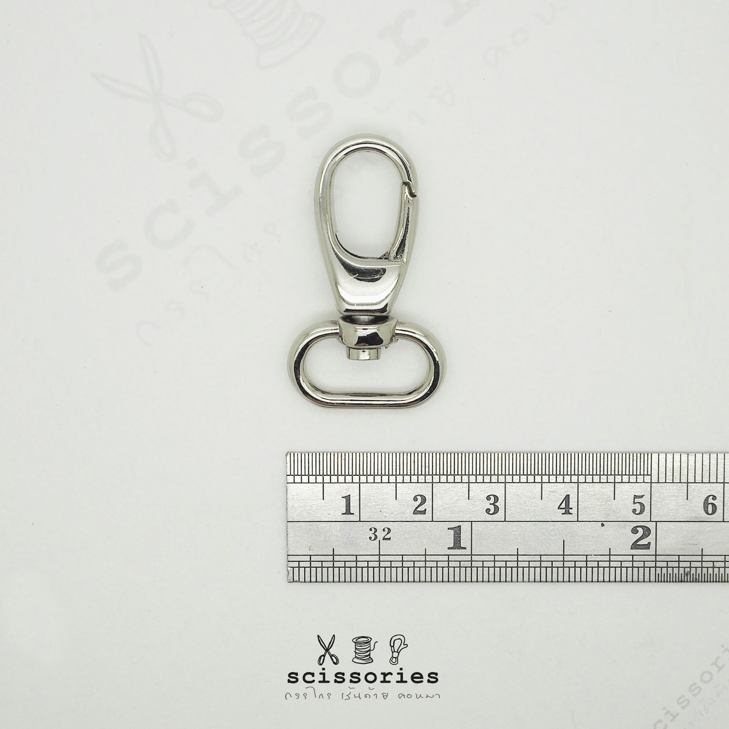 คอหมา 1.3cm 5 หุน สีเงิน/2 ตัว