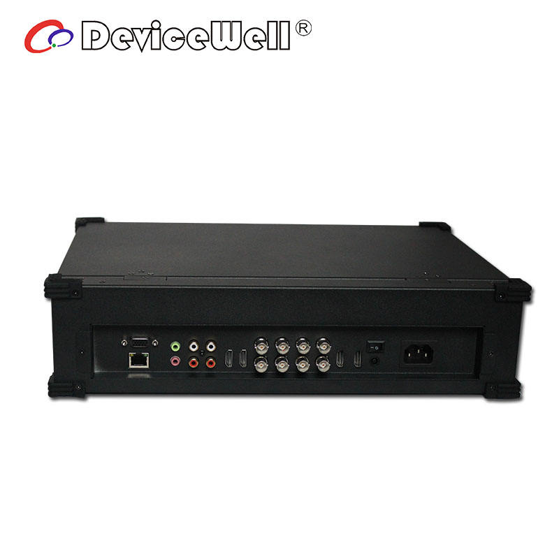 DeviceWell HDS9106: เครื่องสลับสัญญาณวิดีโอ Full HD 6 ช่อง (4x SDI, 2x HDMI) แบบ All-in-One พร้อมจอภาพ 15.6 นิ้ว, T-Bar และฟังก์ชัน Keying สำหรับงาน Broadcast และ Live Production