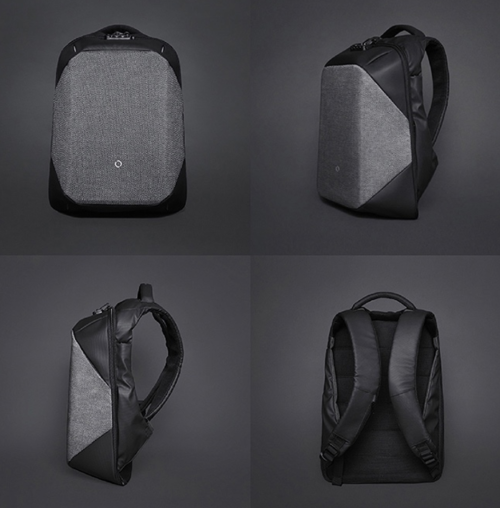 กระเป๋าสะพายหลัง ClickPack Pro กระเป๋ากันขโมยกันกรีด สีดำเทา