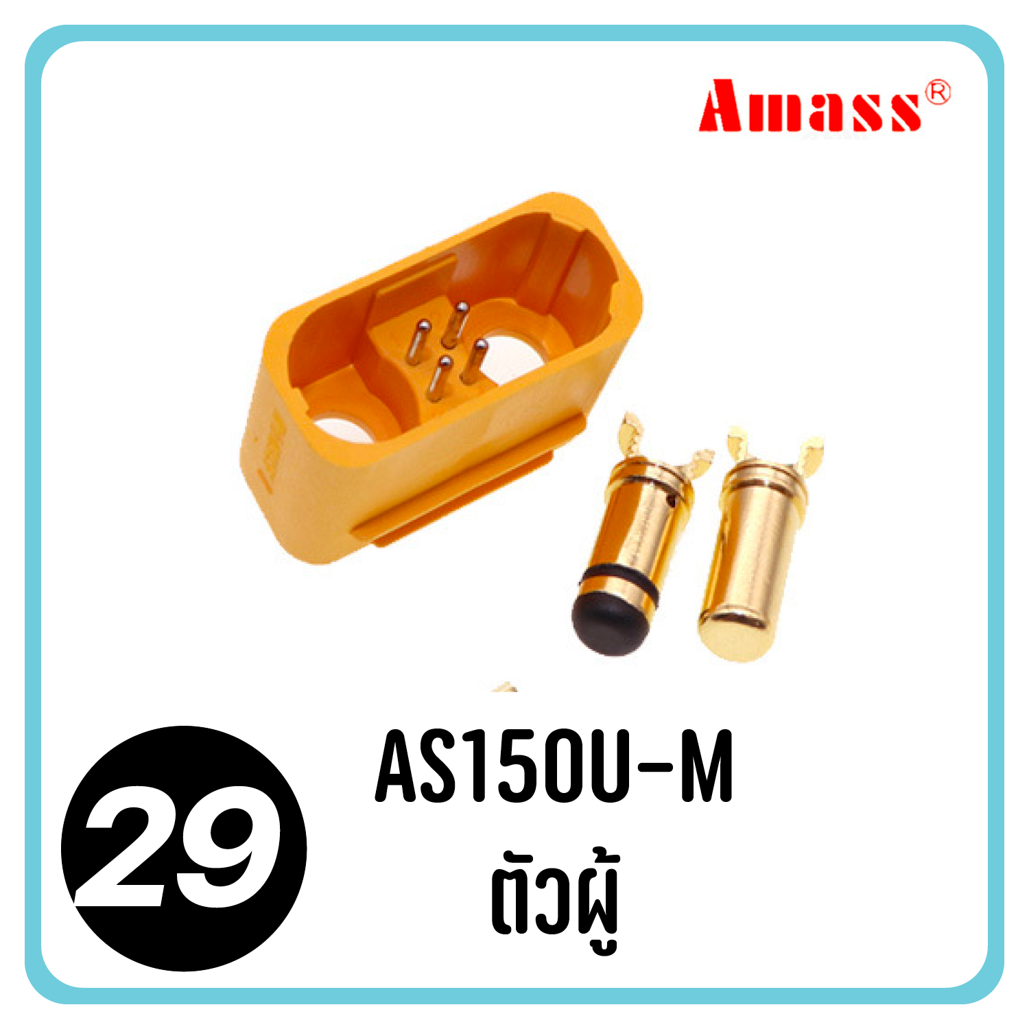 ปลั๊ก XT150 as150u 150u AS150U Amass Plug 35cm 55cm ขั้วต่อ RC แบตเตอรี่ 8awg connector ส่งจากไทย ขายของแท้เท่านั้น