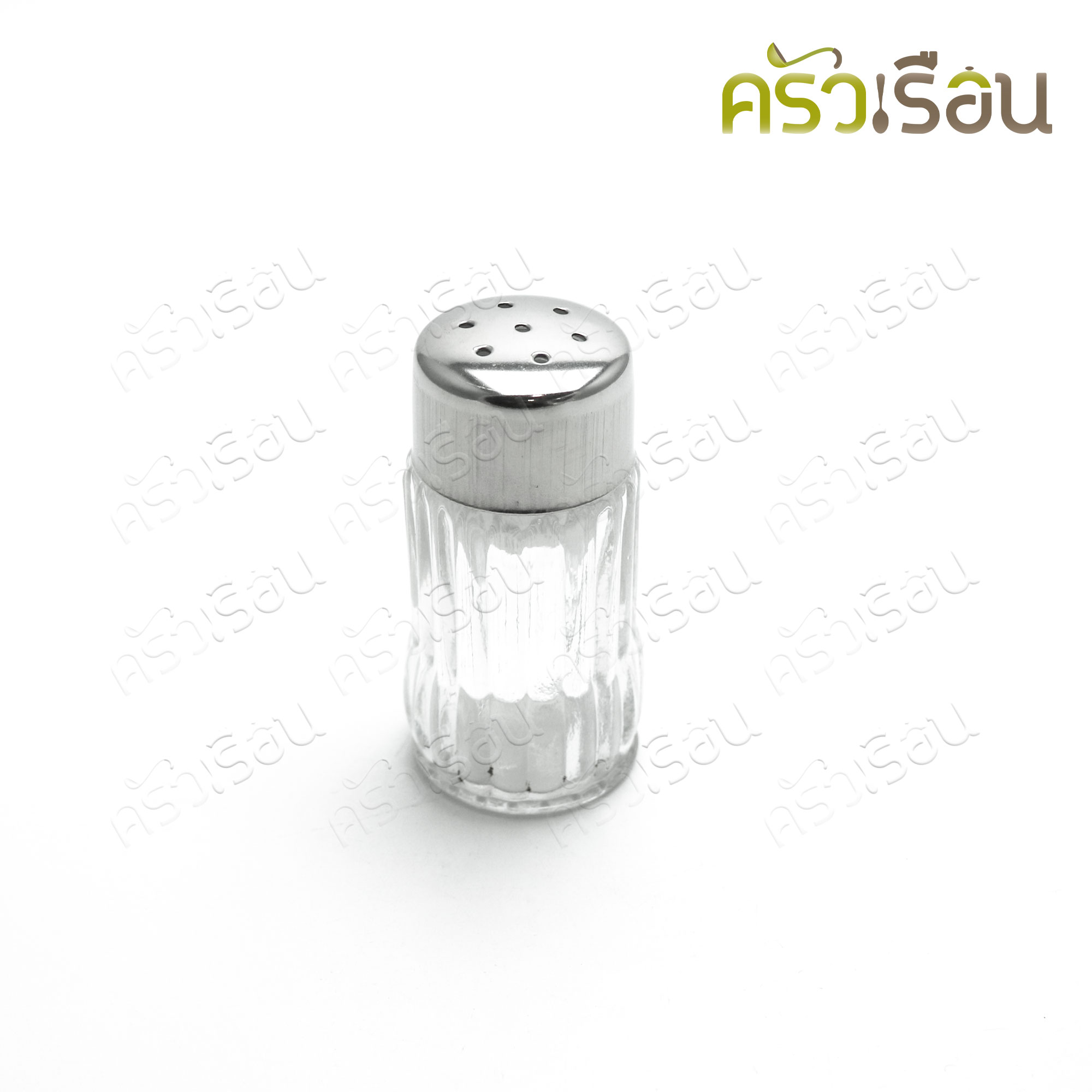 Twin Ray ขวดพริกไทย ลายเส้นตลอด (ตรง) ฝาสเตนเลส 3 x 7.5 ซม #245/5