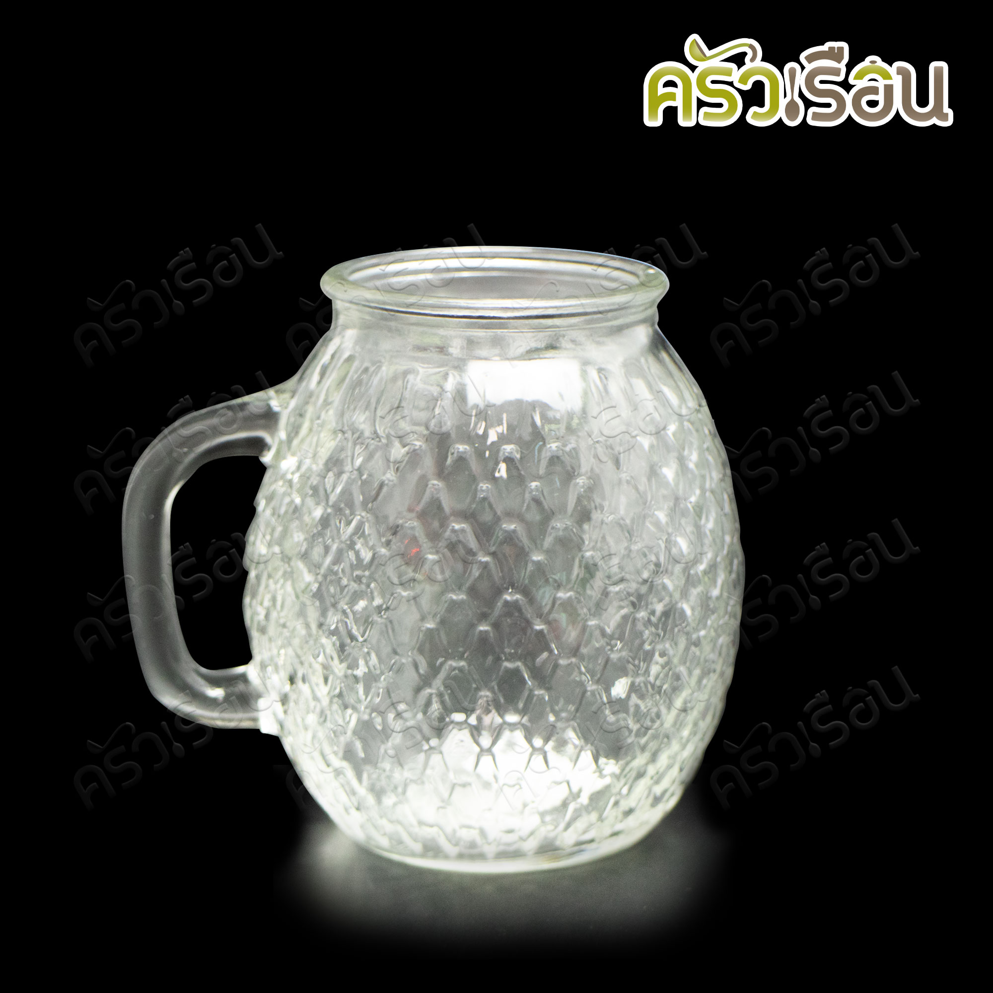 FOFO แก้วน้ำ มีหู ลายนกฮูก ขนาด 500 ml. (16 oz.) 6.5 X 11.5 ซม. GG3500