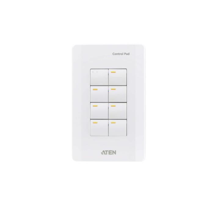 ATEN CONTROL SYSTEM - 8-BUTTON MEETING ROOM CONTROL PAD (US, 1 GANG)