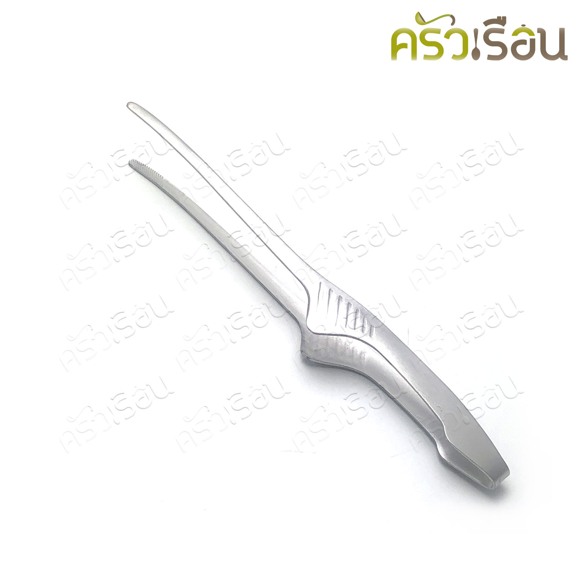 SB ที่คีบเนื้อ BBQ ทรงญี่ปุ่น ปลายตรง สีเงิน CP201 [ ที่คีบ คีบอาหาร ]