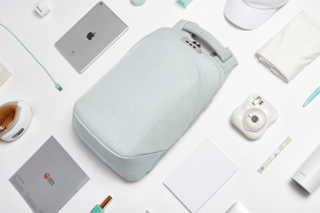 กระเป๋าสะพายหลัง CLICKPACK JOY กระเป๋ากันขโมย สีมิ้นต์