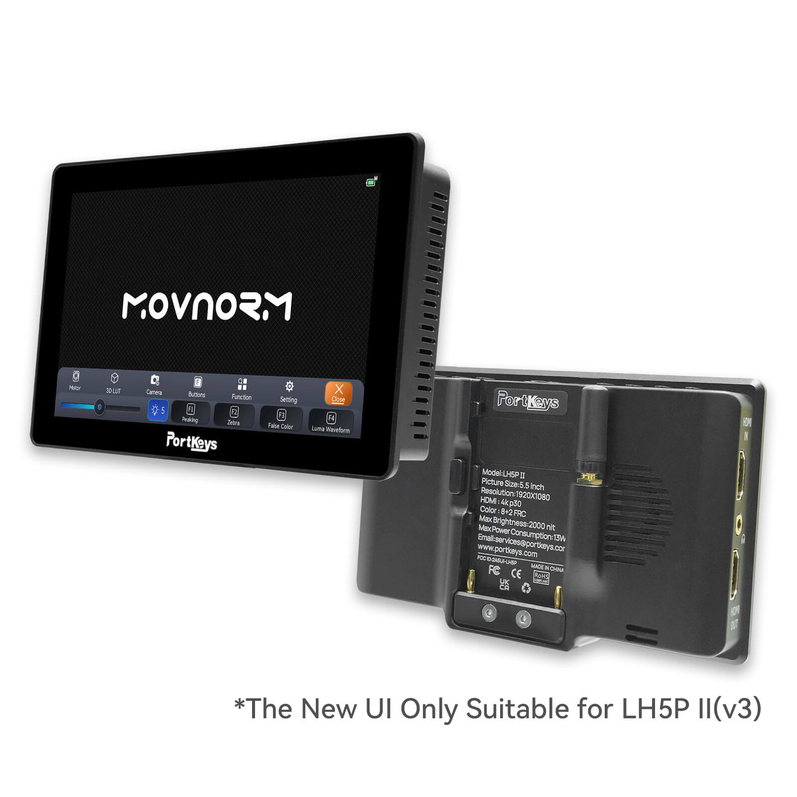 Portkeys LH5PII: จอภาพ Field Monitor ขนาด 5.5 นิ้ว ความสว่างสูงพิเศษ พร้อมการควบคุมกล้องไร้สายที่สมบูรณ์แบบ