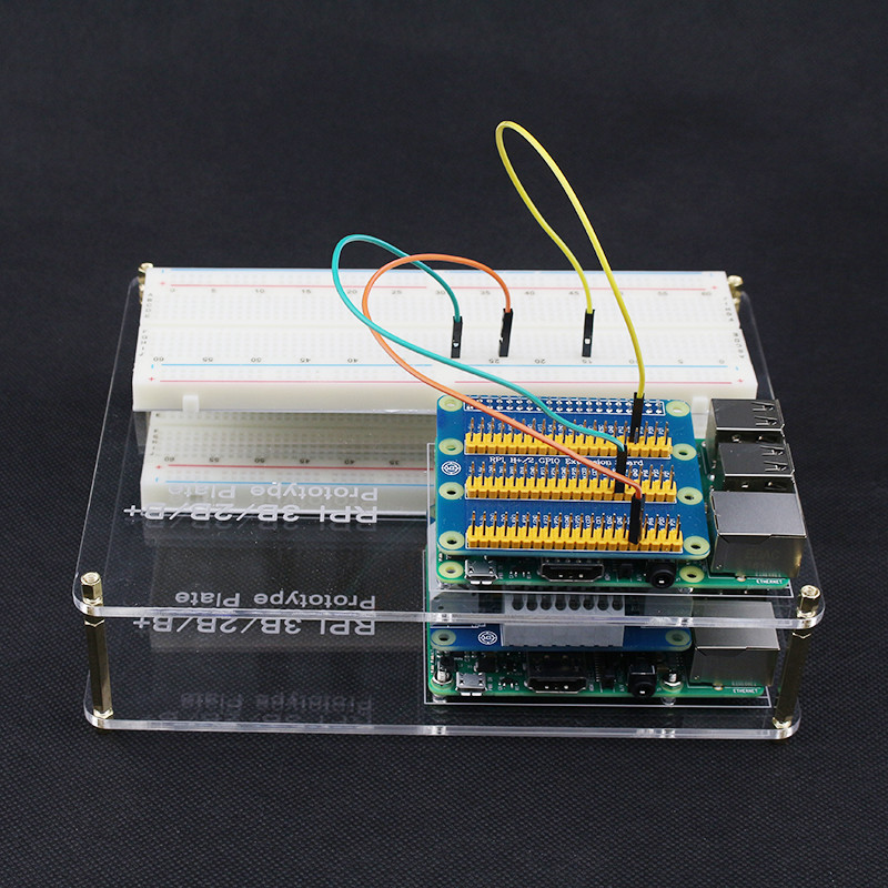 2 Set Raspberry Pi Acrylic Experiment Plate + Breadboard Board + Jumper Wire Cable for Raspberry Pi 2/3