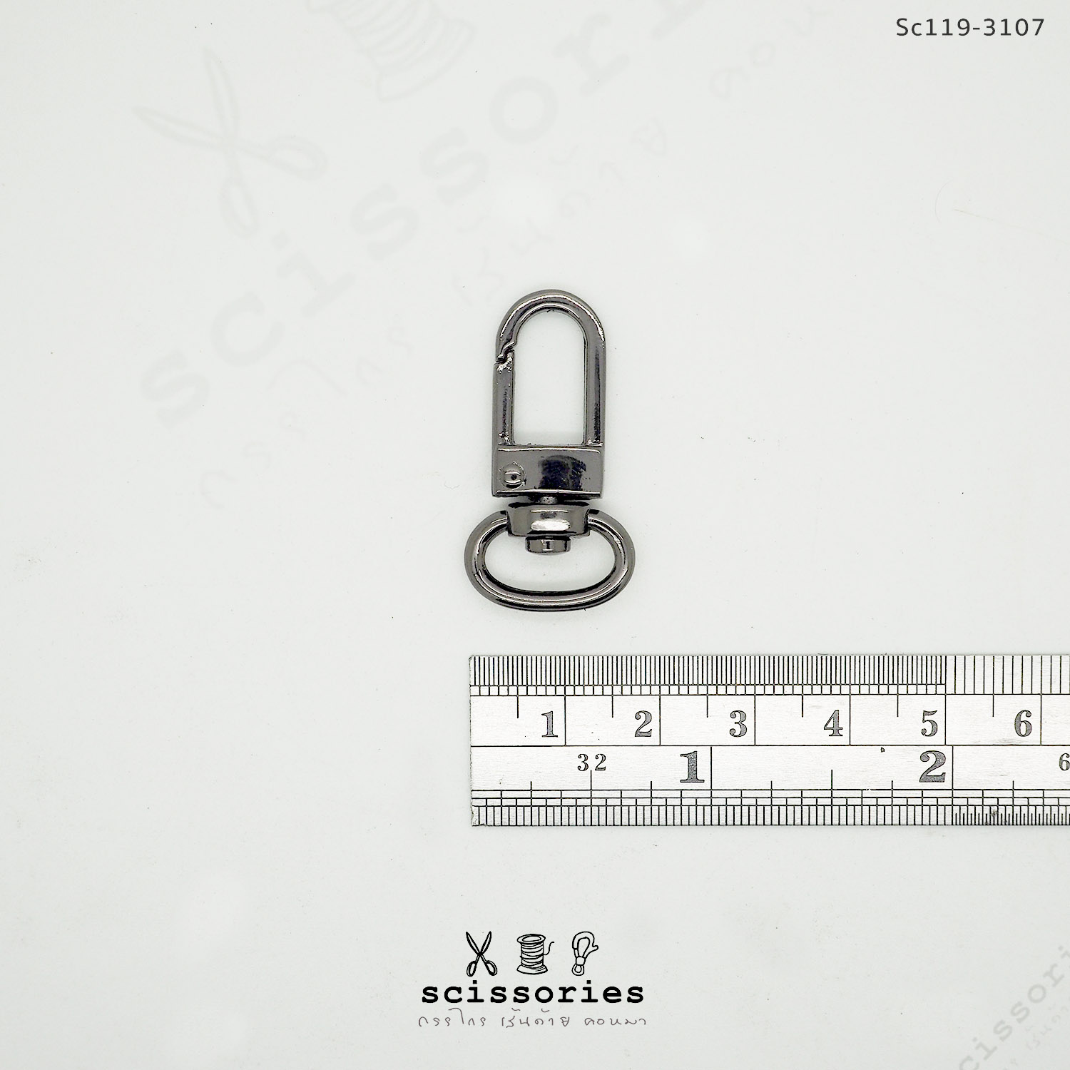 คอหมากรงนก 1 cm สีบอนด์ดำ/2 ตัว