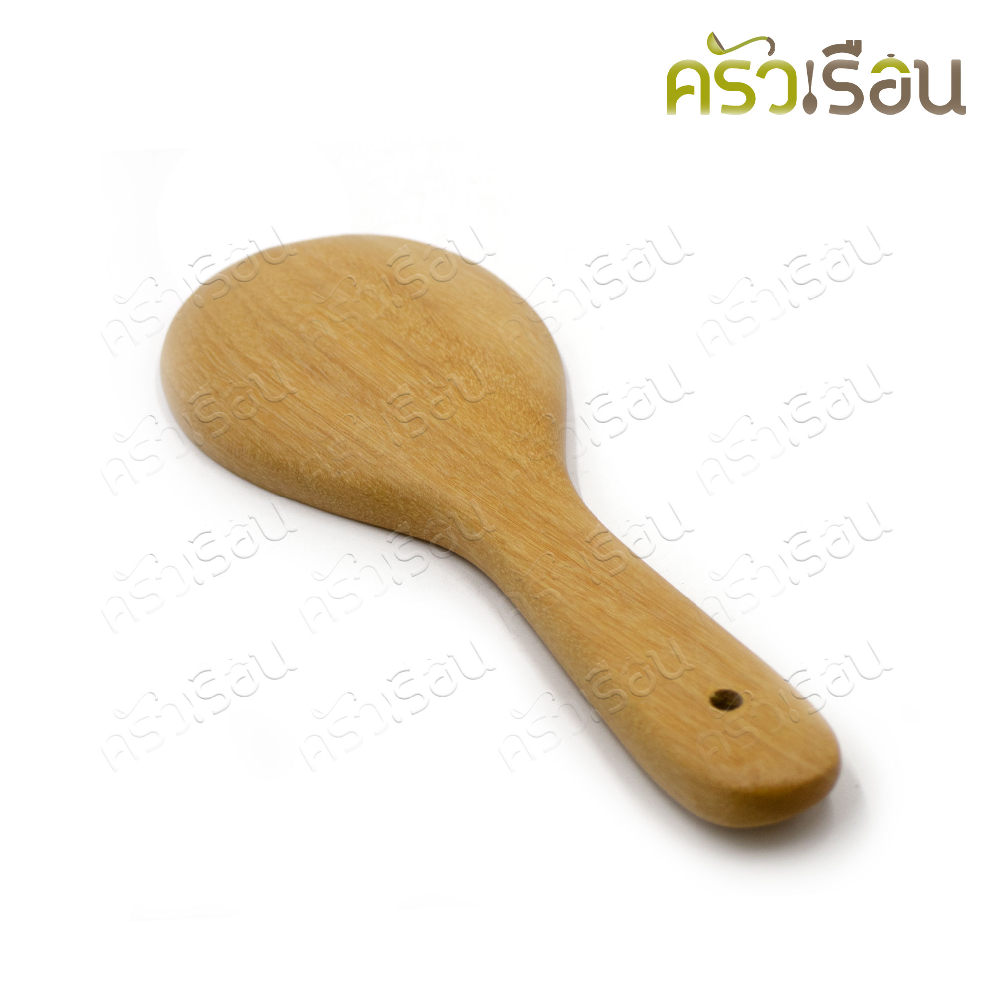 CPK wooden ladle, small flat handle, length 20 x width 7 cm.