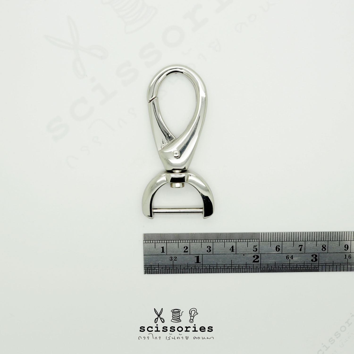 คอหมา 2 cm. สีเงิน/2 ตัว