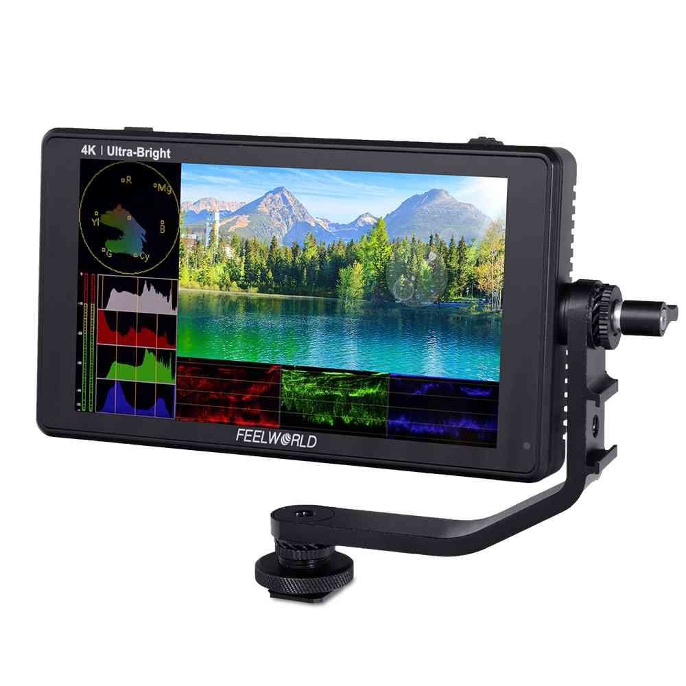 FEELWORLD LUT6S: จอภาพ 6 นิ้ว 2600nits HDR / 3D LUT หน้าจอสัมผัสสำหรับกล้อง DSLR Field Monitor 3G-SDI 4K HDMI