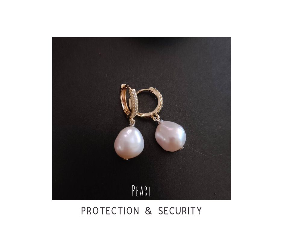 ต่างหูหินแท้ "18K Hoop" Baroque Pearl Earring