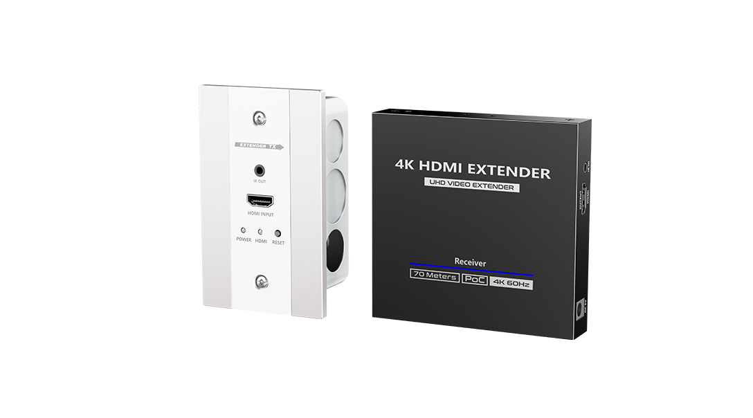 LENKENG LKV676P-US 4K@60Hz HDR Wall-Plate HDMI™ Extender