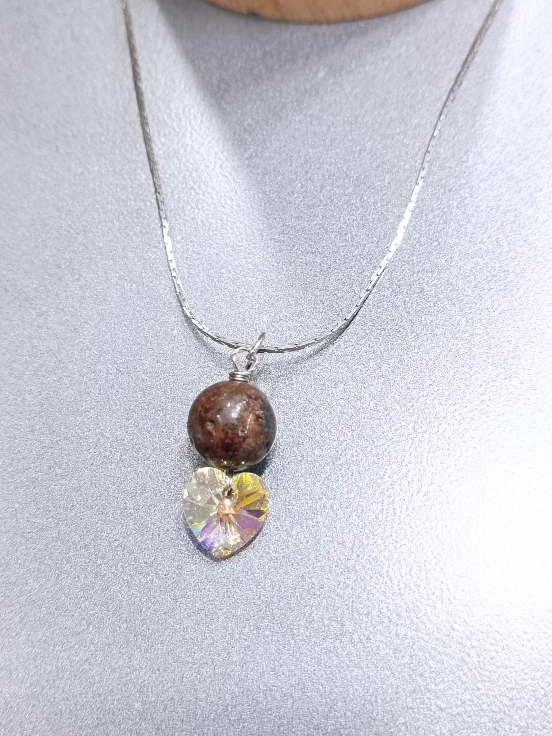 สร้อยคอ"Sweetheart" ปู่โสมเฝ้าทรัพย์ Pietersite Necklace (ชำระAura ดึงดูดโชค คุ้มครอง)