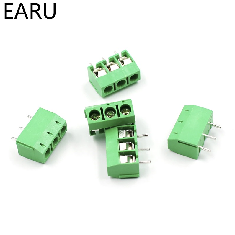 KF301-5.0-4P KF301 Pitch 5.0mm Straight Pin 4P Screw PCB Terminal Block Connector Green