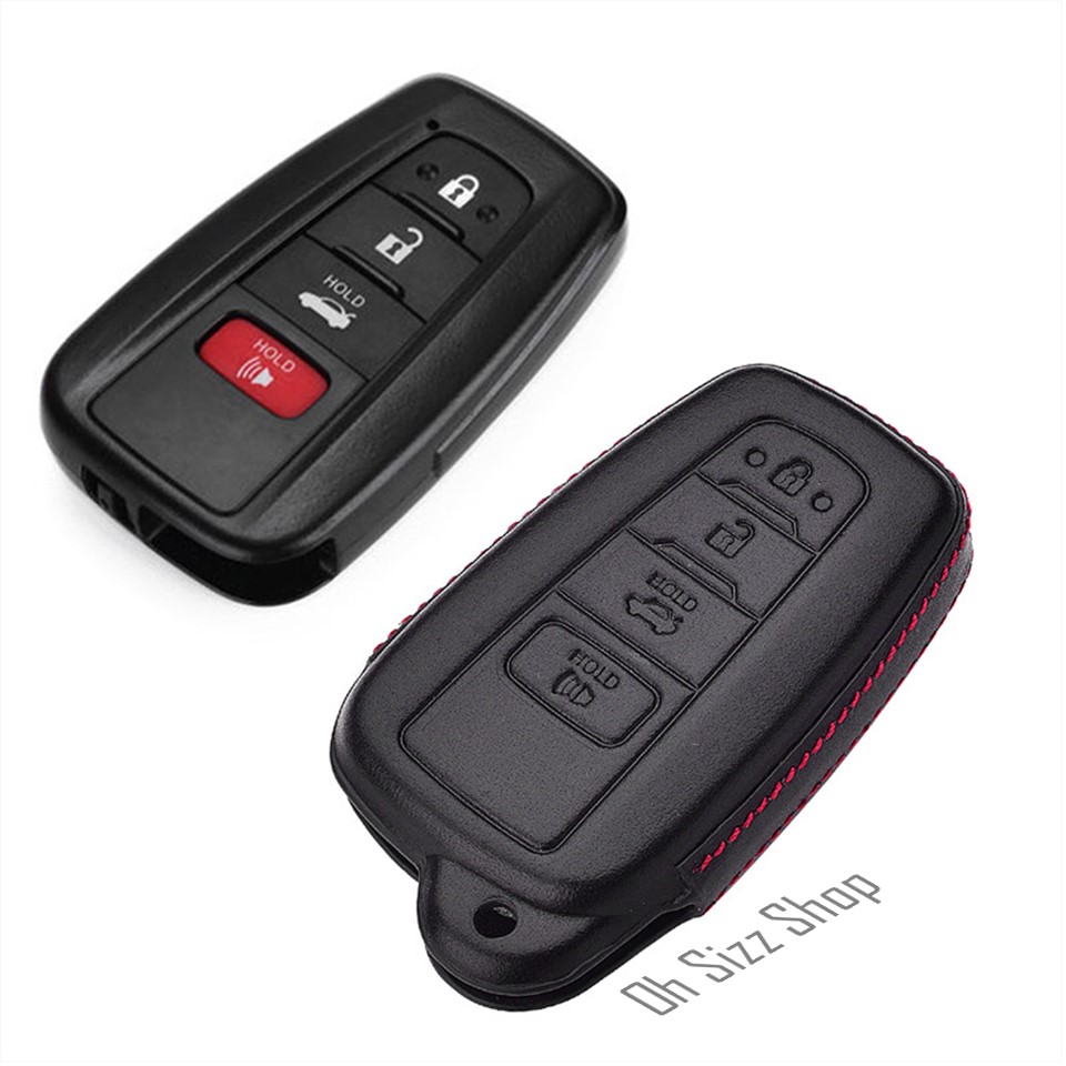 เคสรีโมทรถ Toyota Cross GR Sport 2022 หนังสังเคราะห์ ด้ายแดงสุดเท่ (PU Leather Key Case Key Sets ; Toyota Altis GR Sport, Cross GR Sport, CHR, Camry 2021 รีโมททรงวี
