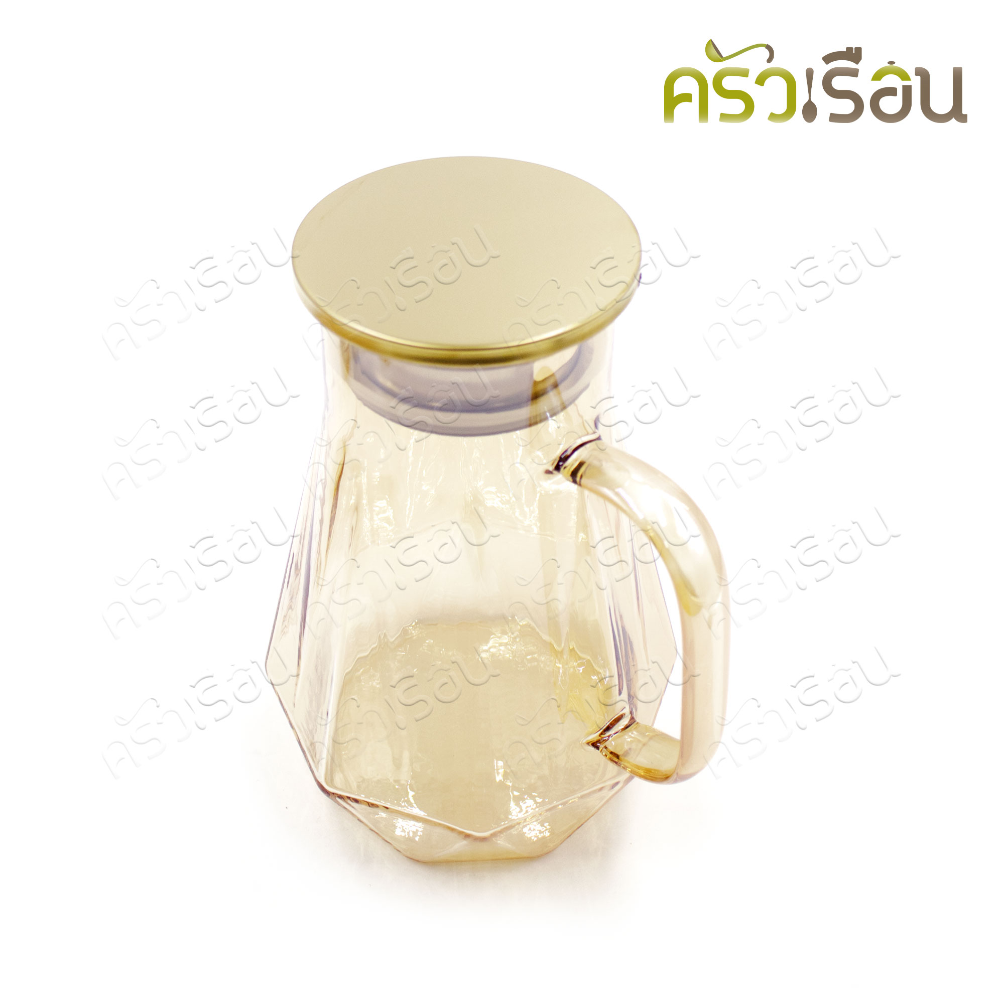 US [ 7-piece ] water pitcher with 6 cups, Honey GP-7H [1.4 L. pitcher with lid, 6 cups, 220 ml.]