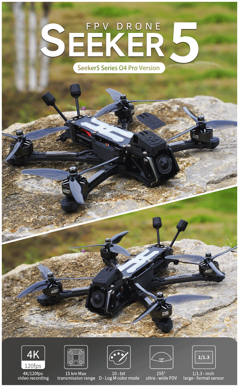 [D5-1] DeepSpace SEEKER5 5inch freestyle FPV Drone DJI O4 PRO with GPS 6S อุปกรณ์โดรน Drone