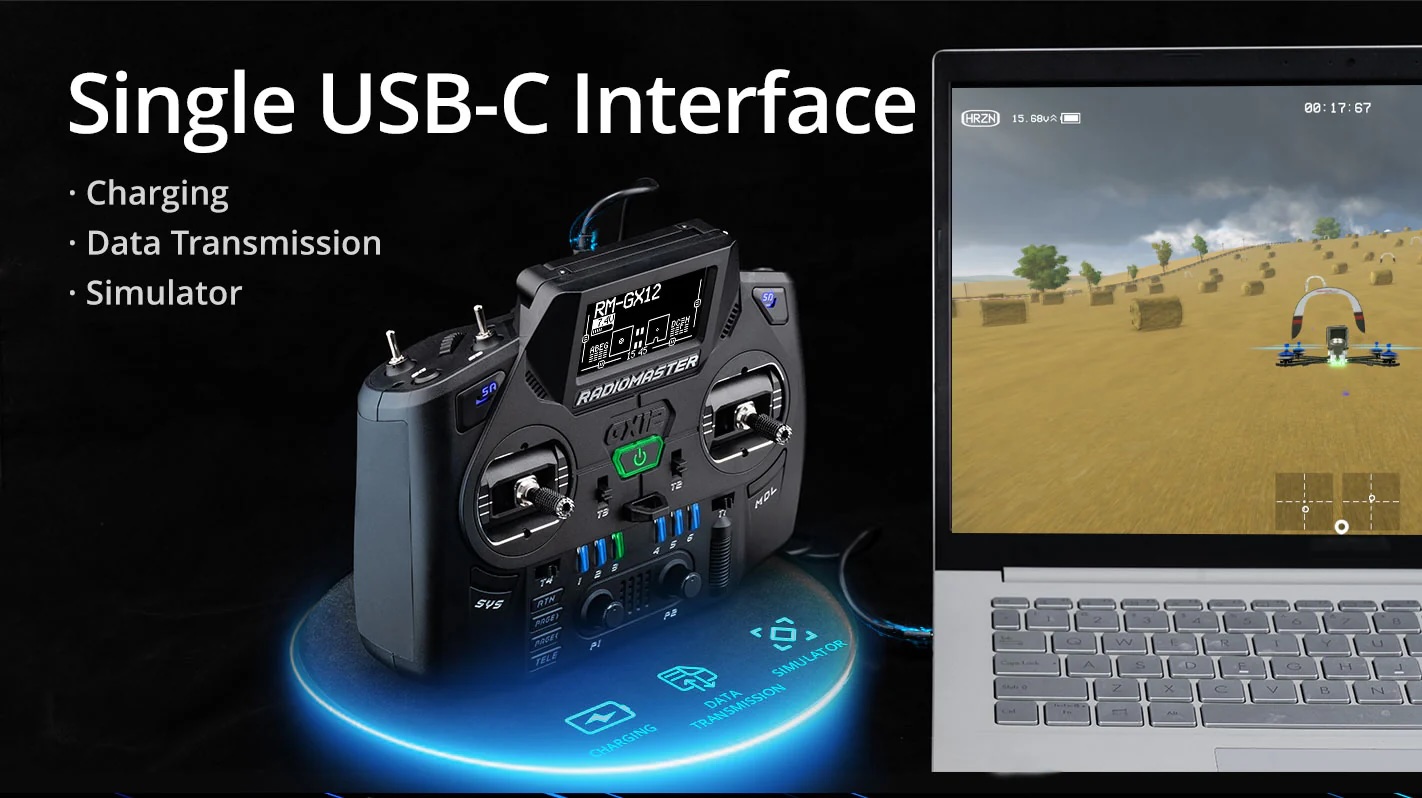 RadioMaster GX12 Dual-Band Gemini-X Radio Controller (M2) วิทยุบังคับ เครื่องบิน รถบังคับ อุปกรณ์โดรน Drone