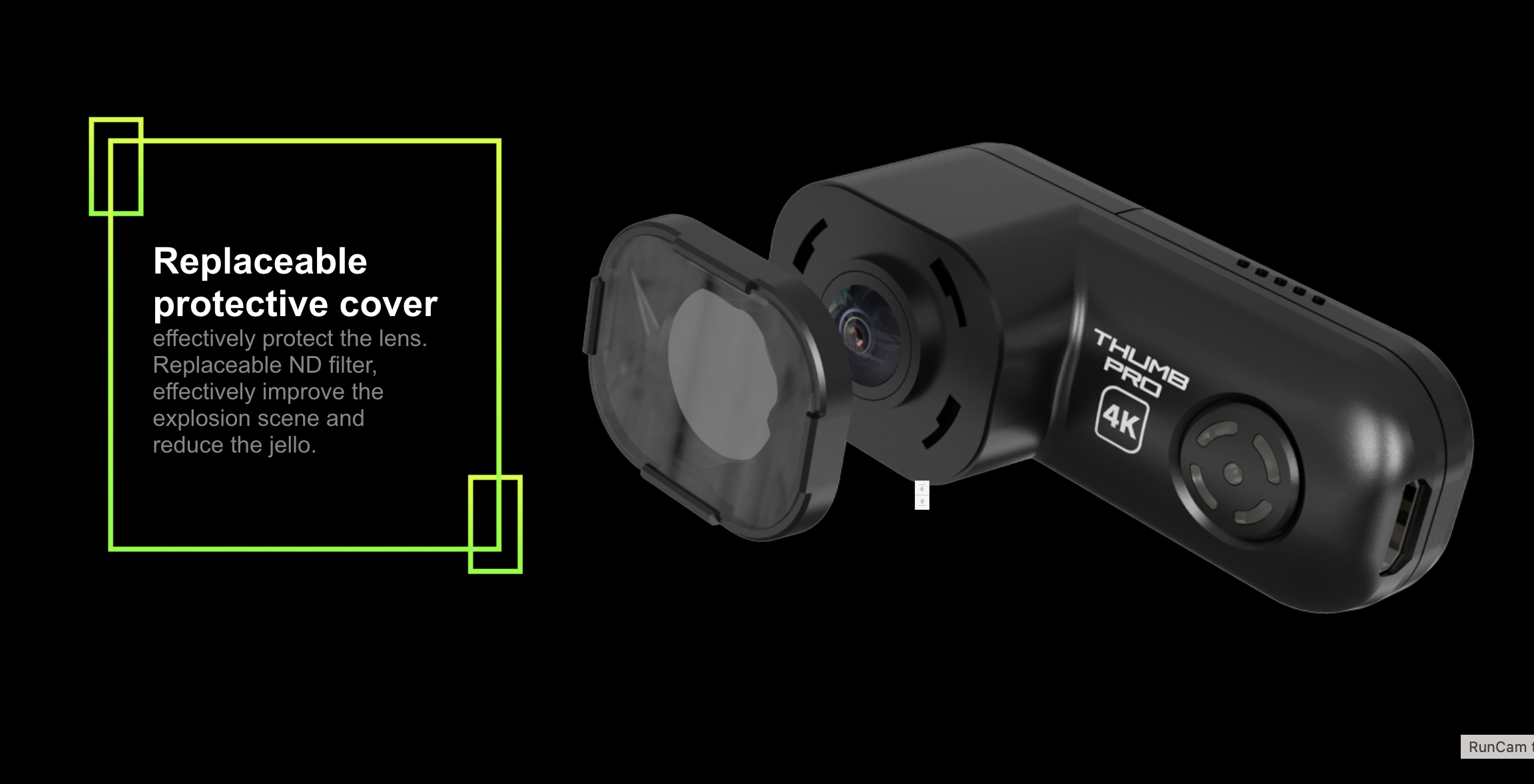 New Version RunCam Thumb HD & 4K Camera Gyro Flow กล้อง FPV เบา เล็ก 1080P Full HD และ 4K มีกันสั่นในตัว 60fps Drone