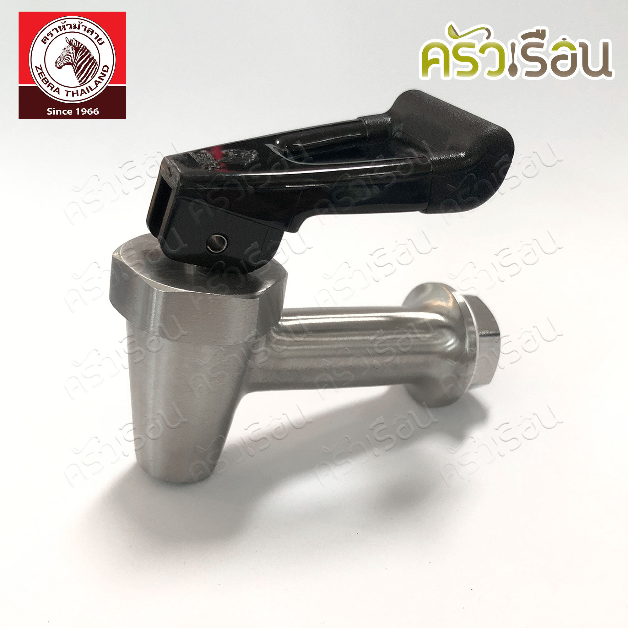 ZEBRA cooler faucet set, square head, stainless steel, satin finish, 7.5 cm. 908135