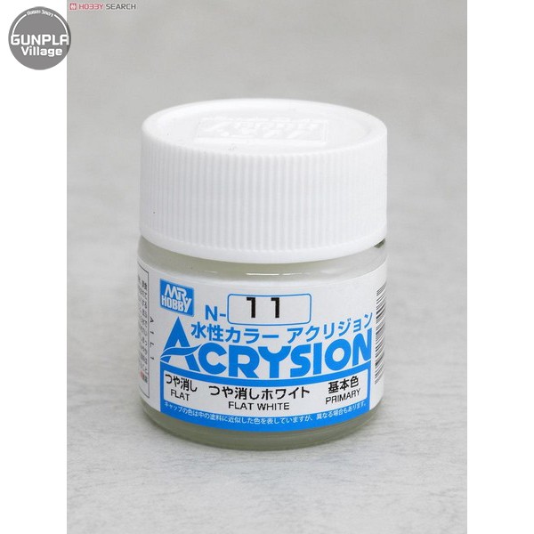 MR.ACRYSION COLOR N-11 FLAT WHITE Mr.hobby 4973028034073