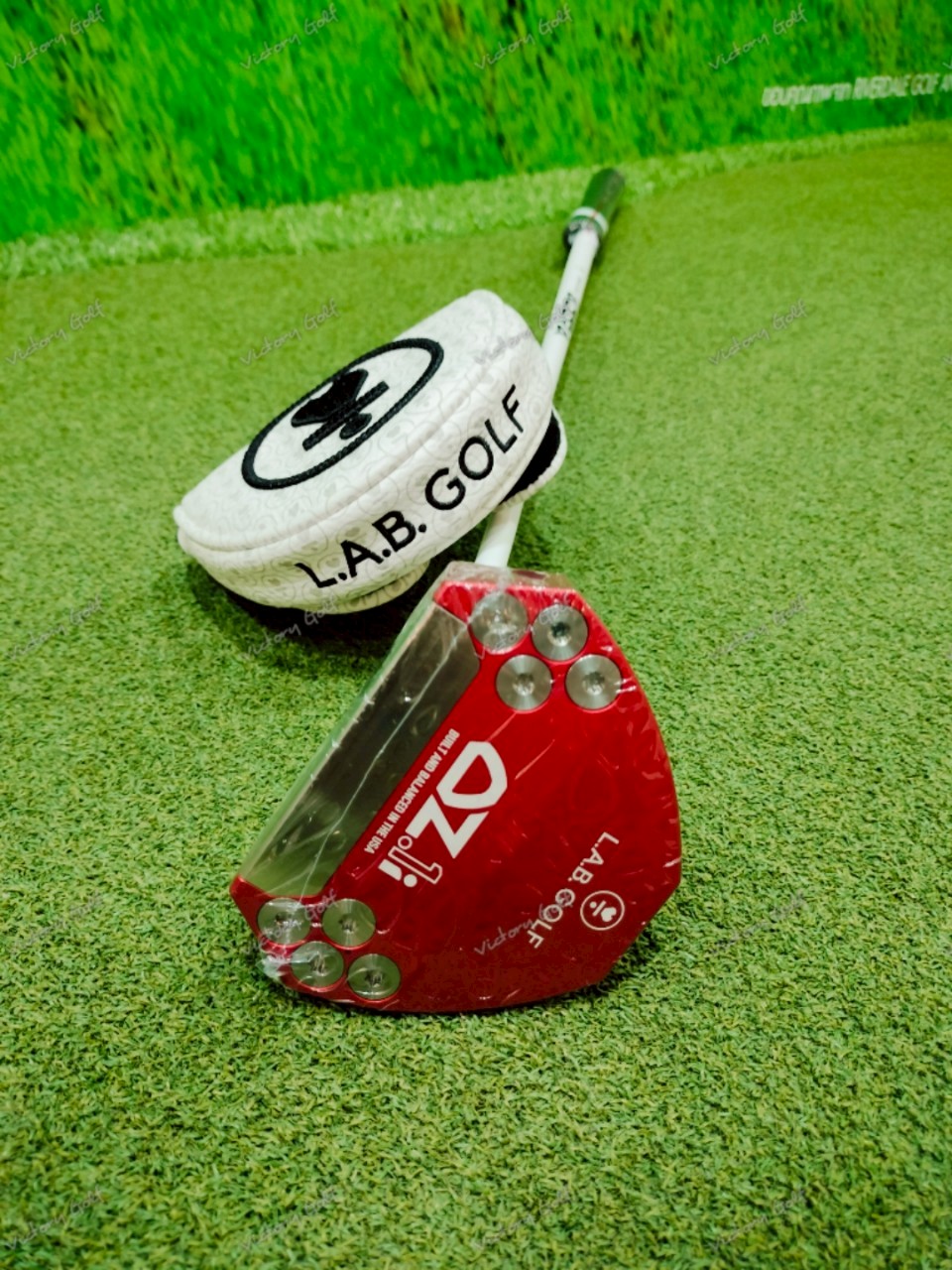 Putter L.A.B. Golf OZ.1i - Red Lie 69° Length 34” ( ACCRA x L.A.B. - White )/ ( Grip Press Pistol 2.0 )
