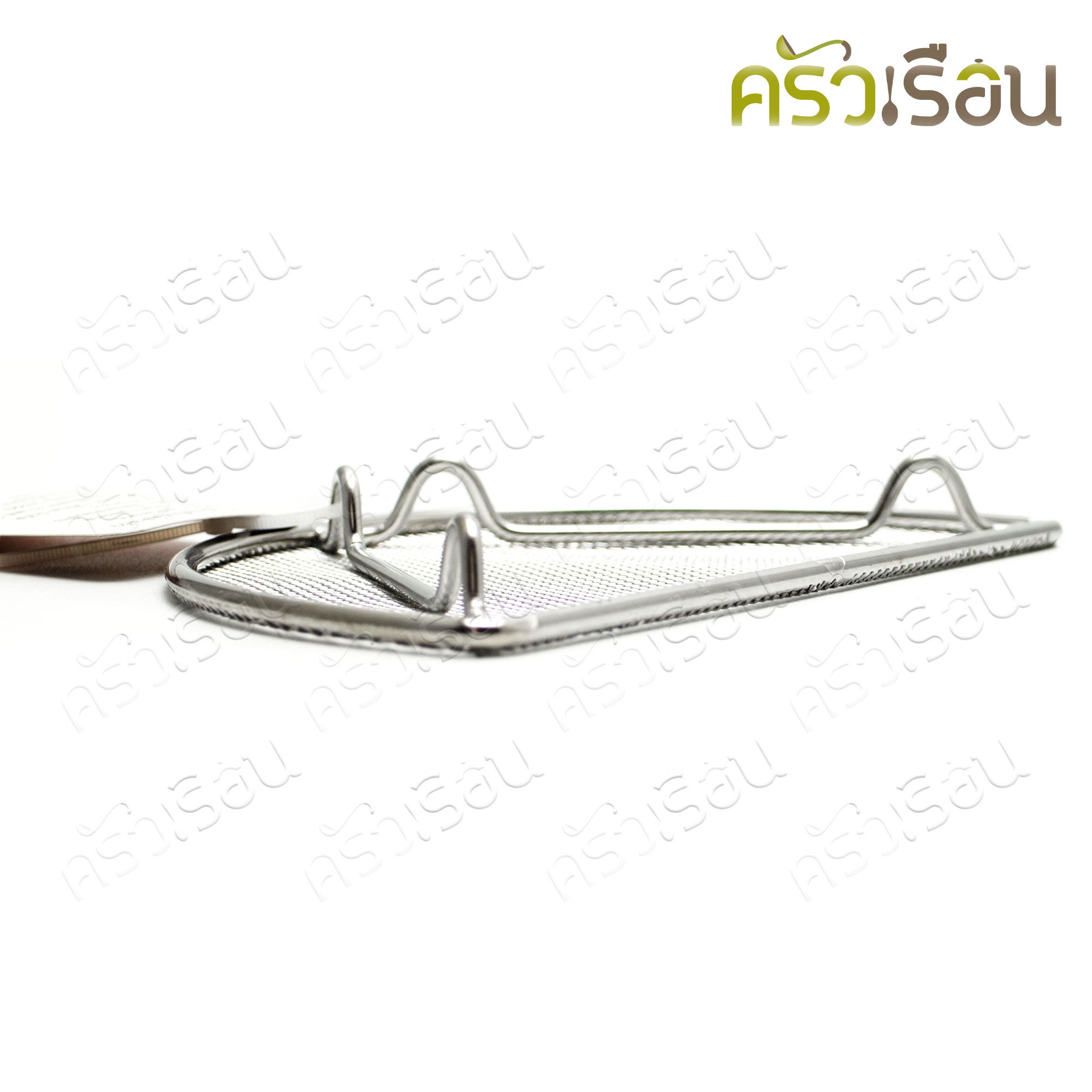 US ตะแกรง พักอาหาร สเตนเลส ครึ่งวงกลม 9.5 x 16 ซม. TKH-16
