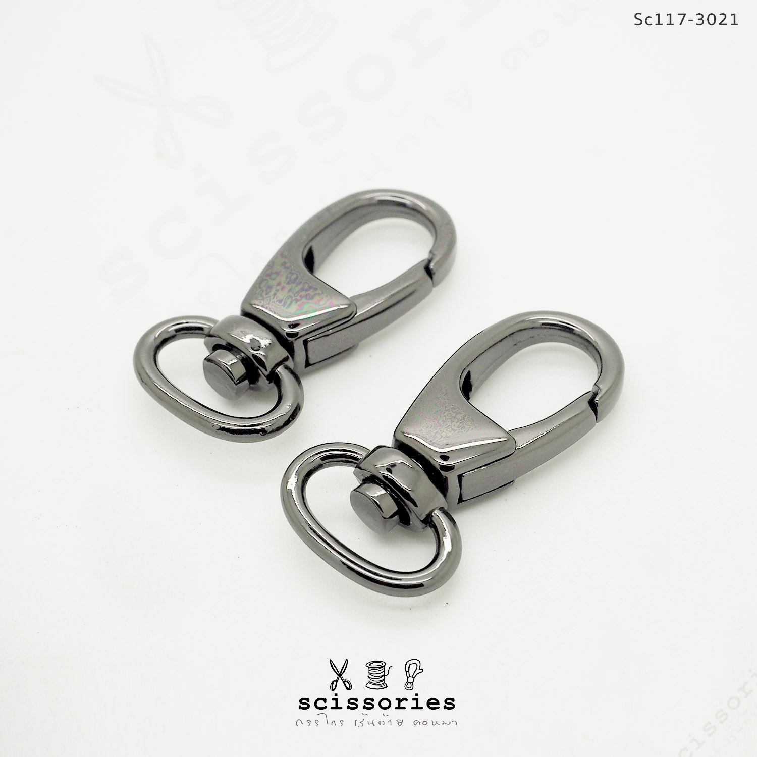 คอหมาเกี่ยว 1.2 cm สีบอนด์ดำ /2 ตัว