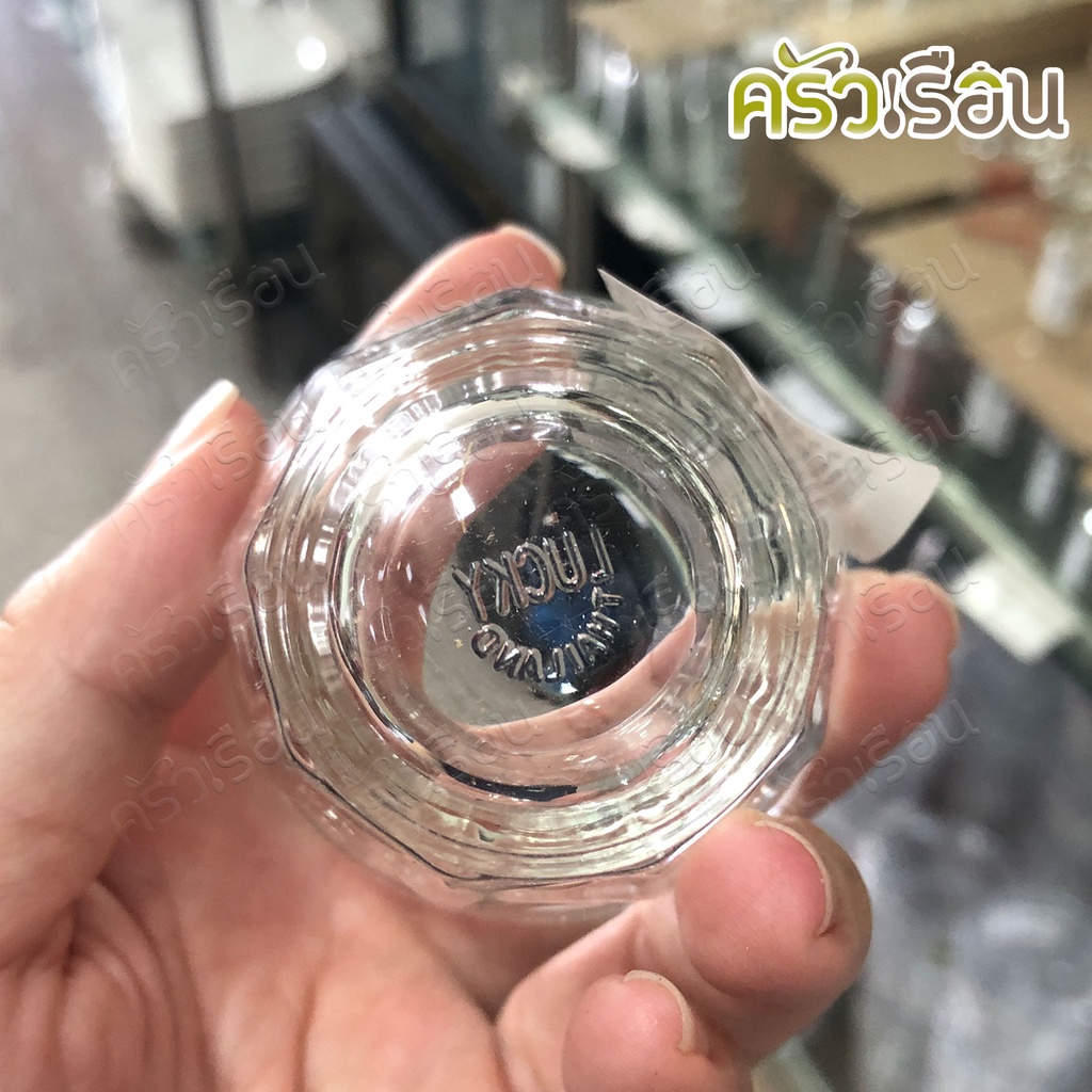 LUCKY GLASS แก้วชอต กลีบบัว 2.9 oz. 85 ml. #47 Vintage Tumbler LG-100503 แก้วน้ำ