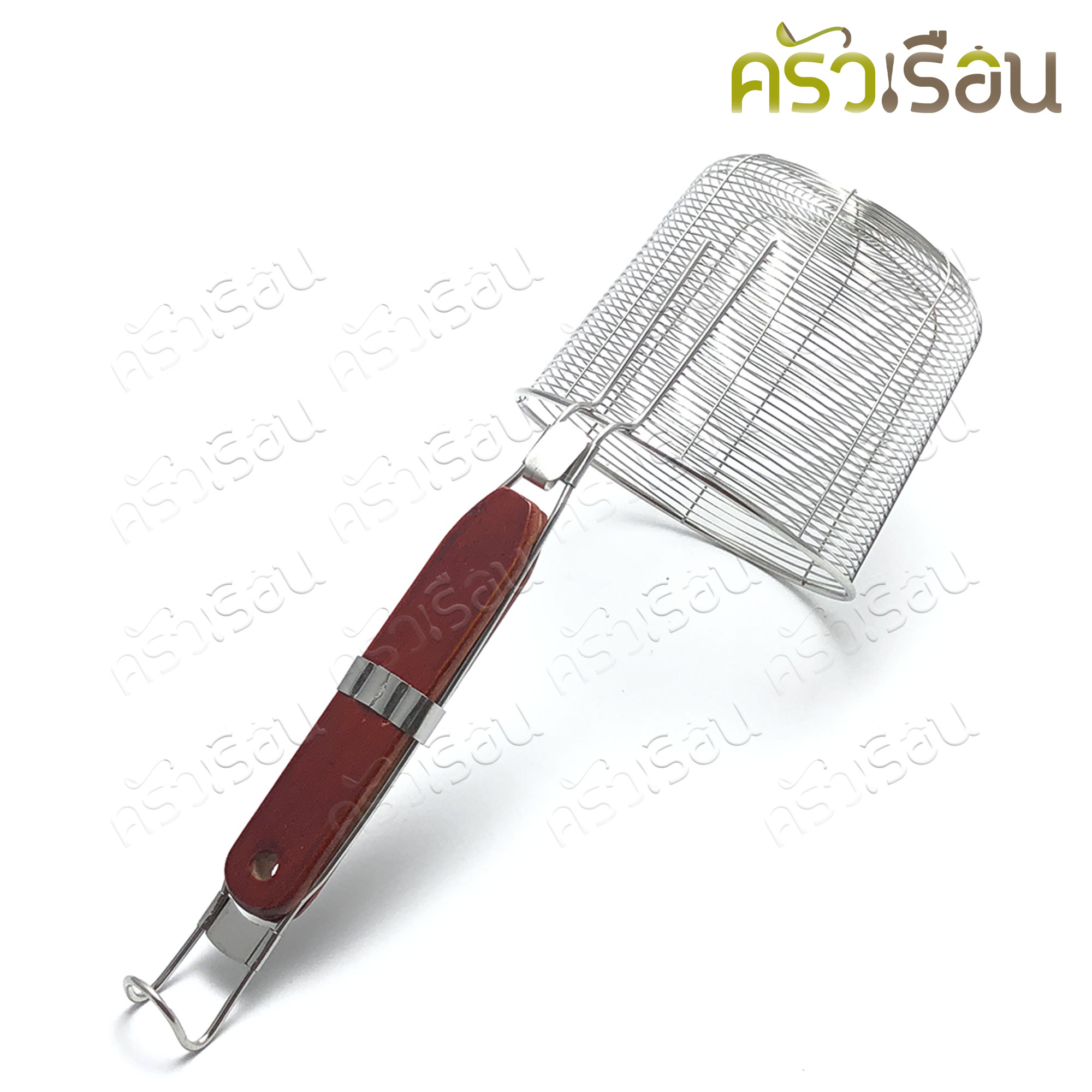 US ตะกร้อลวด ลวกอาหาร ด้ามไม้สั้น 5.5 นิ้ว SST304 NS-55 ตะกร้อก๋วยเตี๋ยว ตะกร้อลวกก๋วยเตี๋ยว ตะกร้อลวก ที่ลวกอาหาร