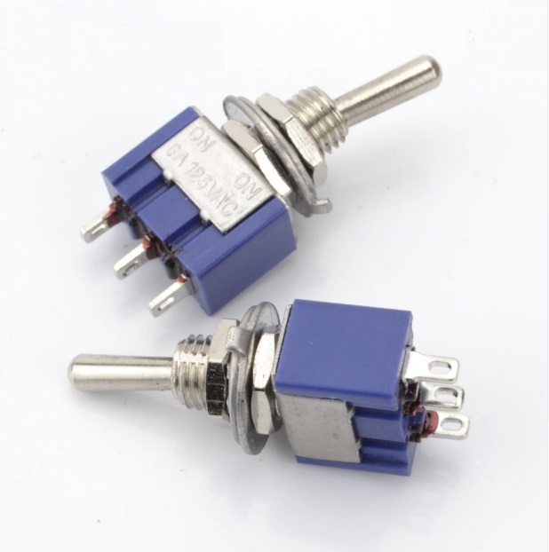 BENKPAK Mini MTS-102 3-Pin SPDT ON-ON 6A 125VAC Miniature Toggle Switches