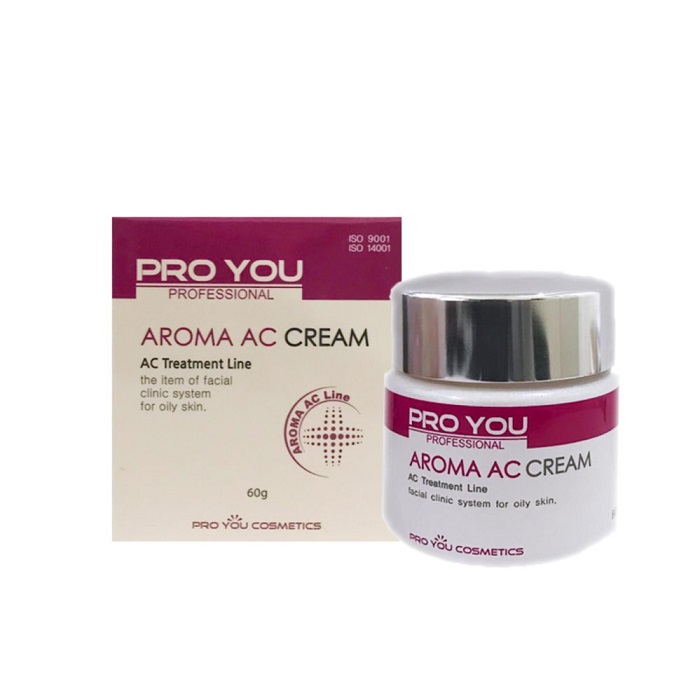 โปรยู อะโรมา เอซี ครีม PROYOU AROMA AC CREAM (60 g.) ผลิตภัณฑ์ครีมบำรุงผิวหน้าสำหรับผิวเป็นสิว